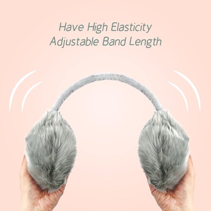 POXIMI Store Women Winter Earmuffs Girl Ski Adjustable Ear Covers for Cute Bow Ear Warmer Outdoor Earmuff Fleece Lining - Image 3